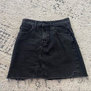 Black Denim Skirt